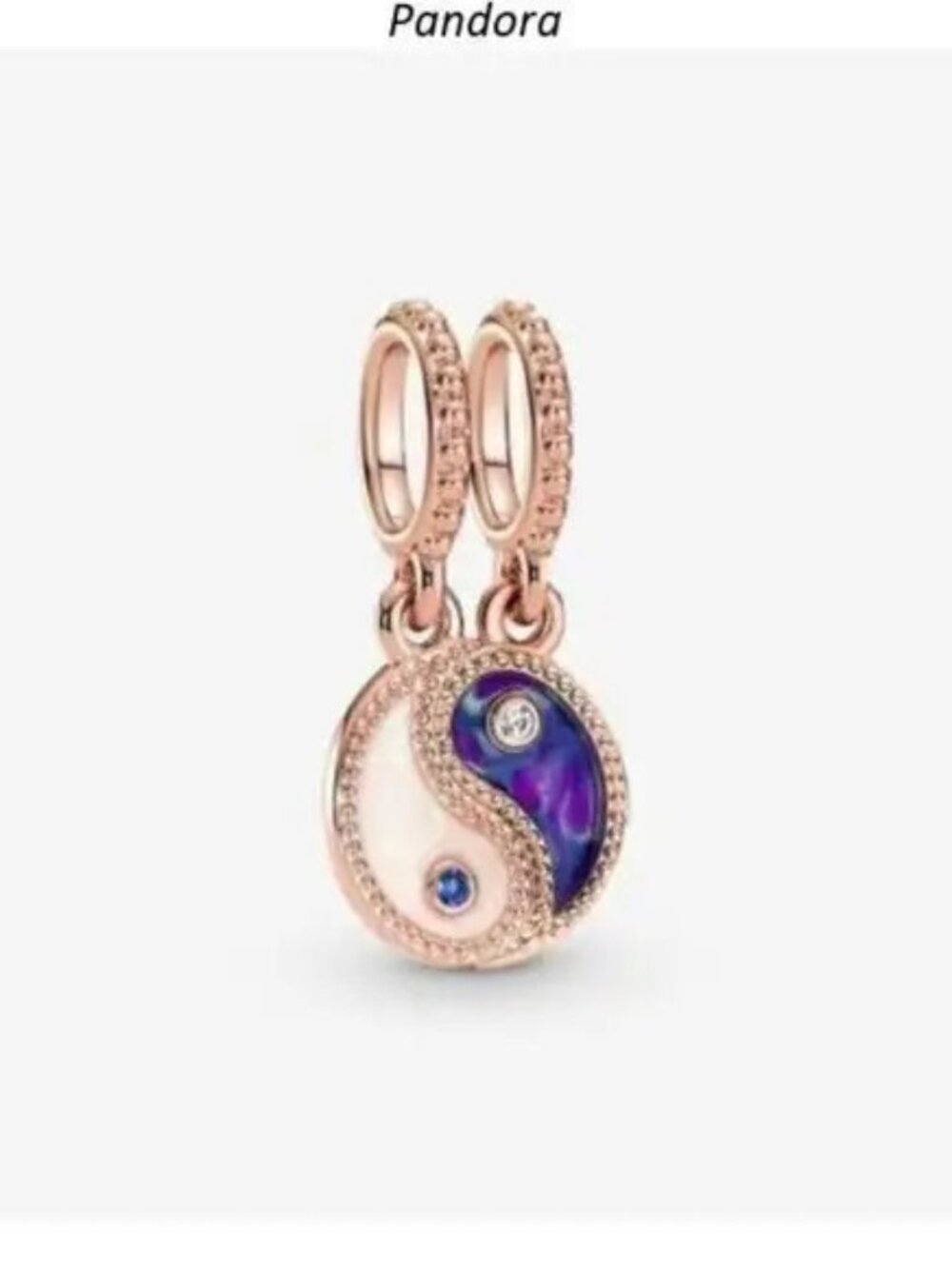 Pandora Splittable Yin & Yang Sparkling Dangle Charm